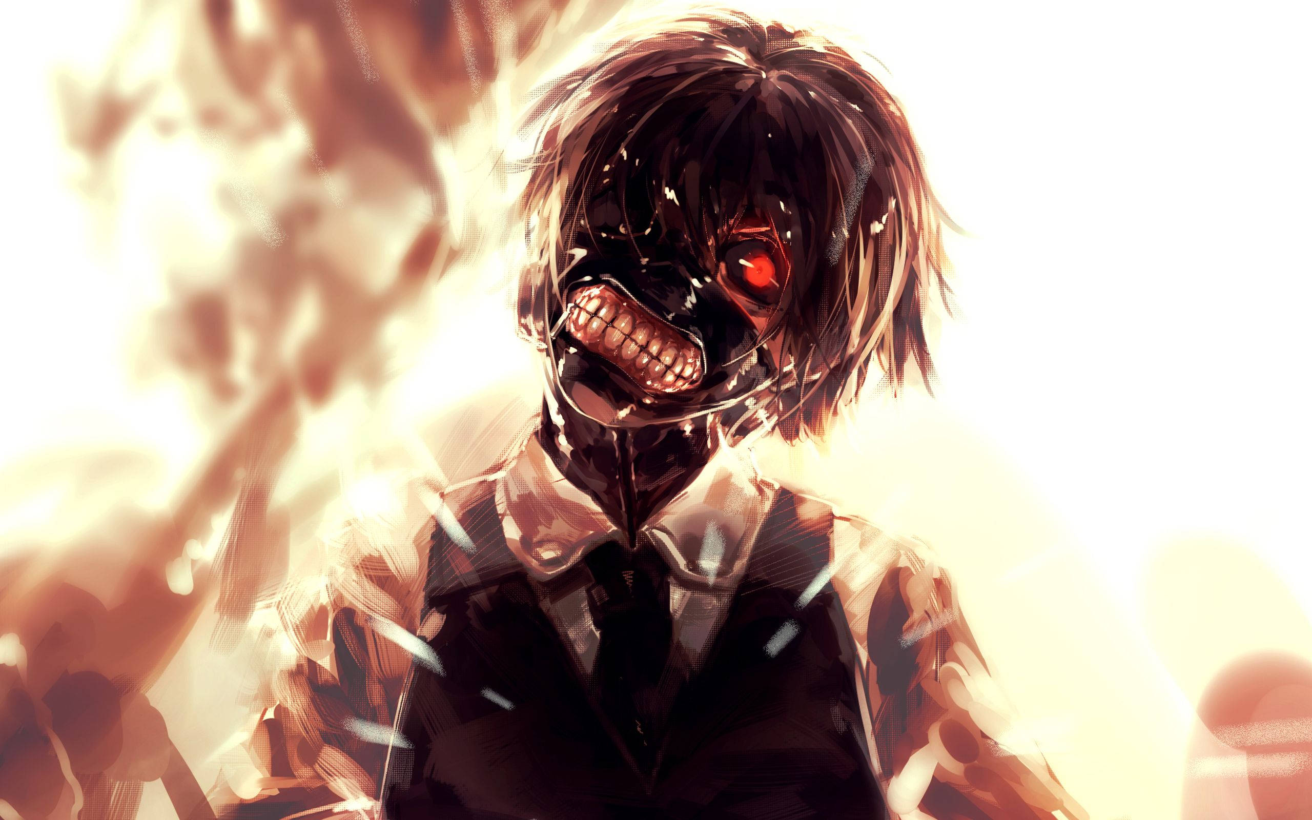 Tokyo Ghoul Karakters Ken se Oogpleister Muurpapier