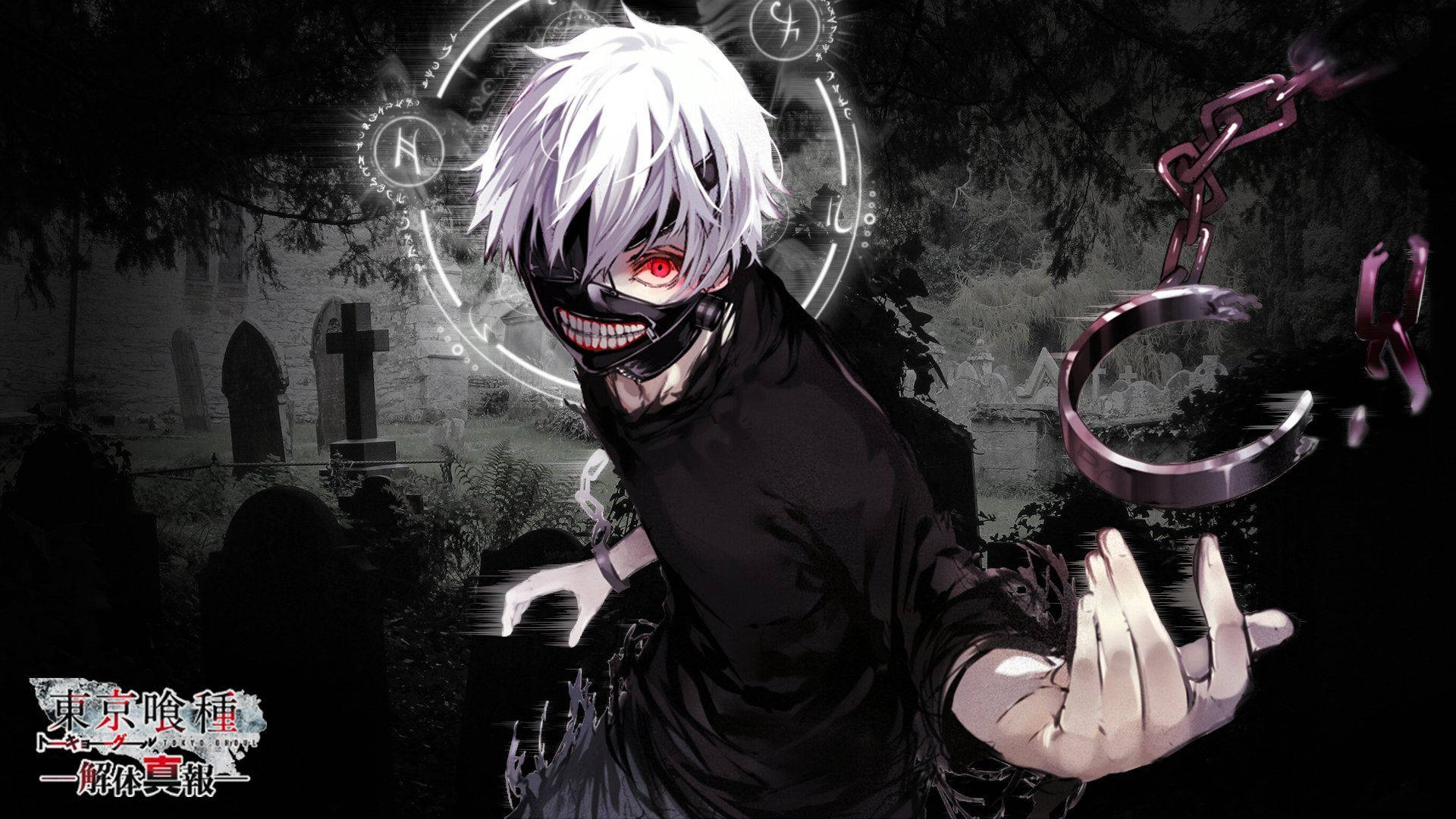 Tokyo Ghoul-karakters Ken se Boeie Muurpapier