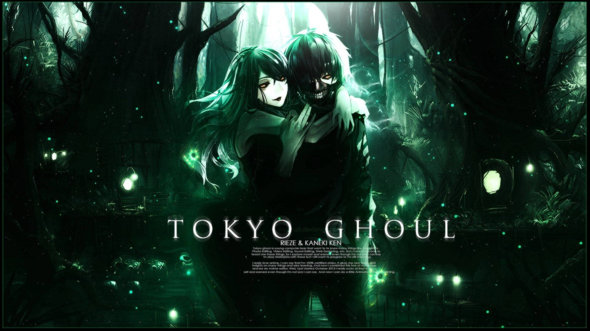 Tokyo Ghoul Karakters Ken En Touka Muurpapier