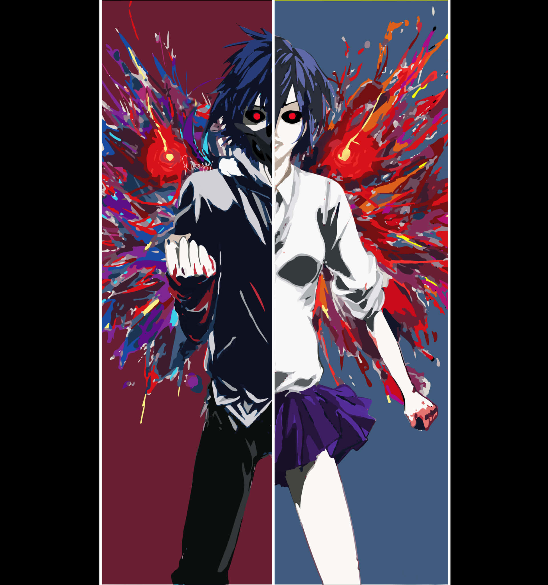 Tokyo Ghoul Pfp Touka En Ayato Muurpapier