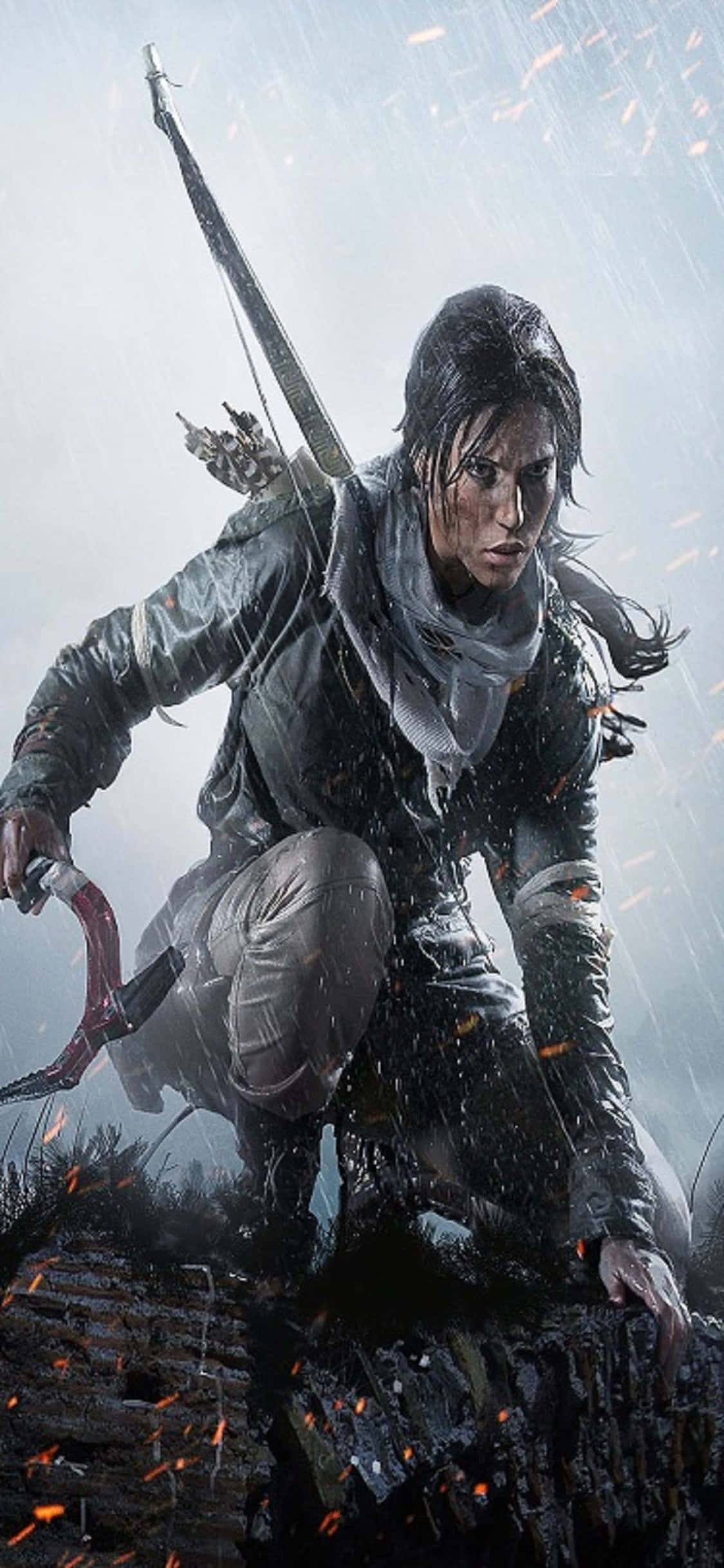 Tomb Raider op Apple iPhone X Muurpapier