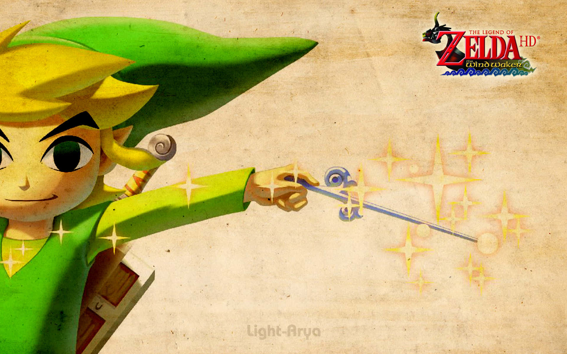 Toon Link Waag Dapper in Aksie Muurpapier
