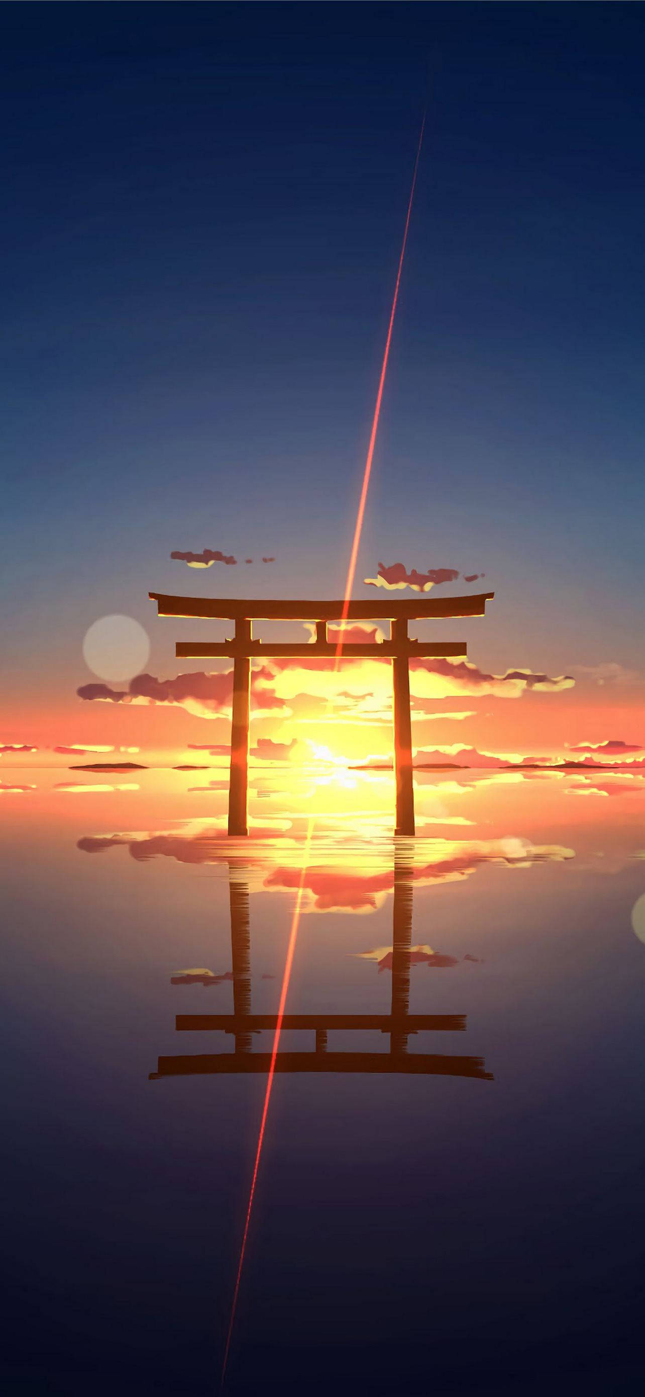 Torii-hek Sondergang Horison Muurpapier