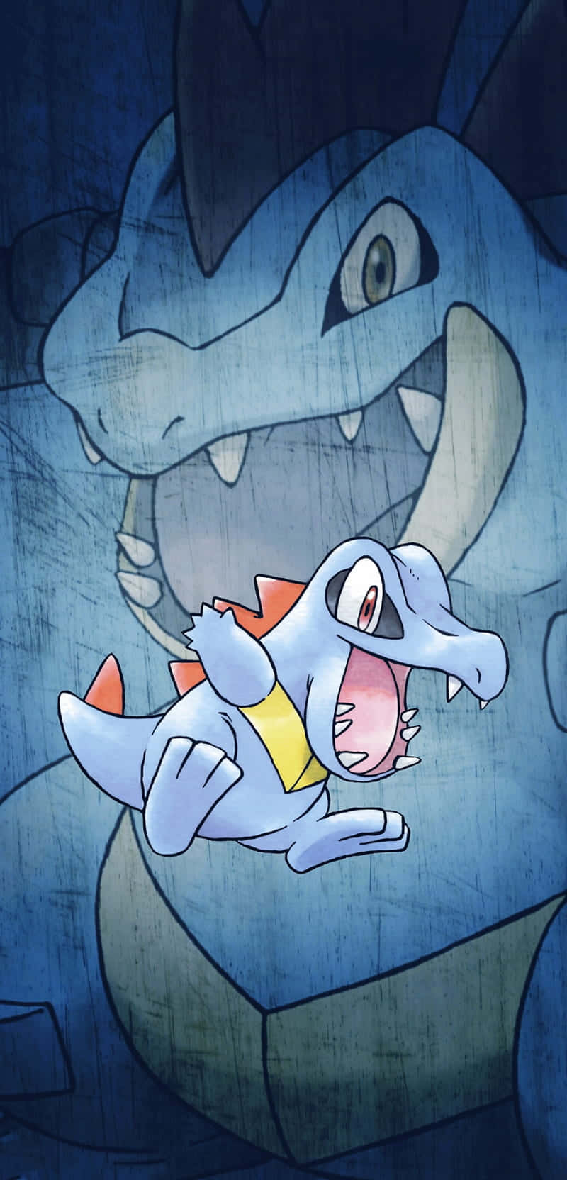 Totodile en Feraligatr Muurpapier