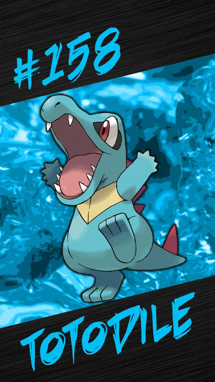 Totodile, Pokemon Nommer 158 in aksie Muurpapier