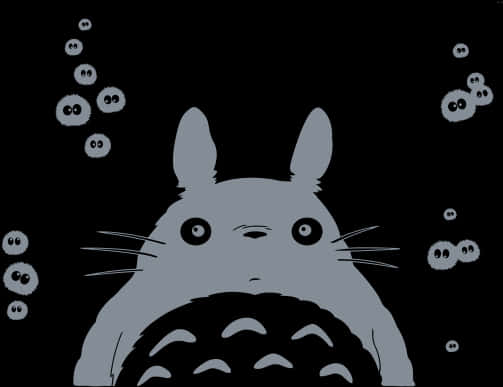 Totoro en Roetgeeste Grafika — Cool anime GIF Muurpapier