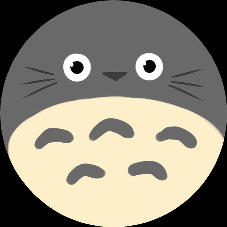 Totoro Ikoniese Karakter Gesig Muurpapier