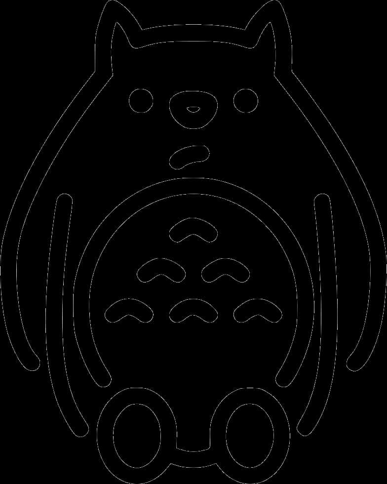 Totoro Omlyntekening Kuns — Cool anime GIF Muurpapier