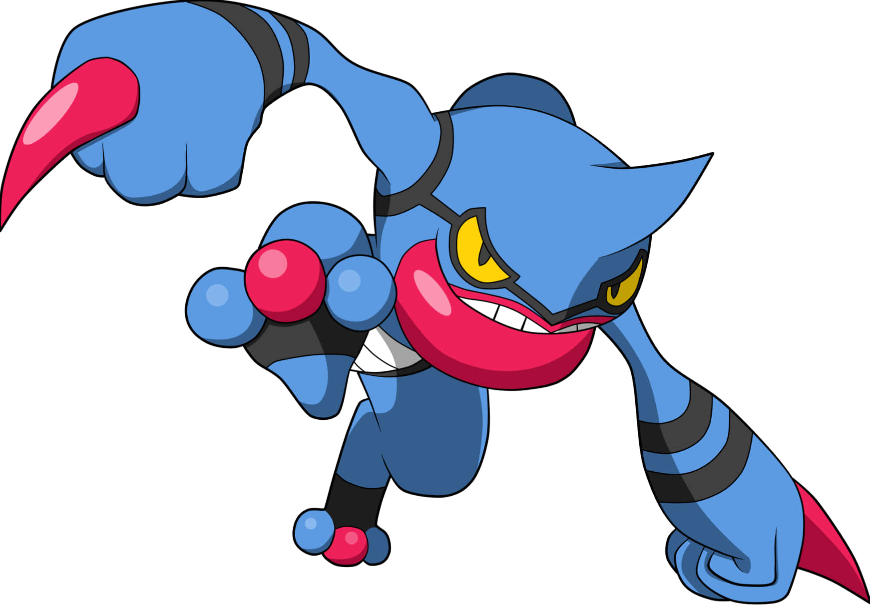 Toxicroak Pokemon skop met voet Muurpapier