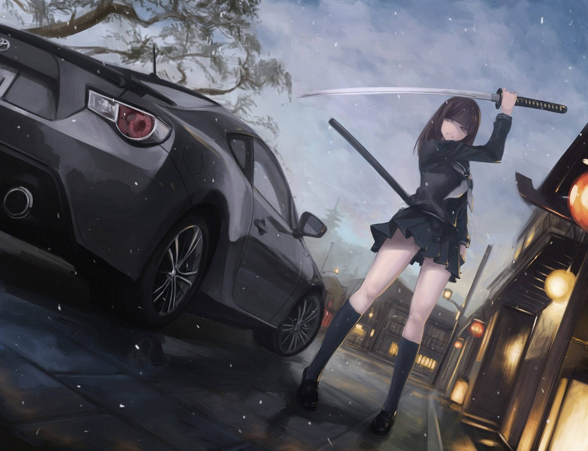 Toyota 86 Anime Kar Muurpapier