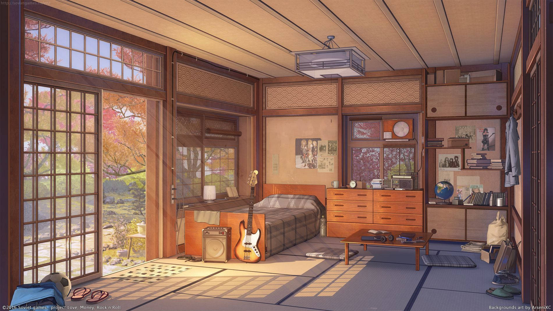 Tradisionele Japannese Kamer Muurpapier