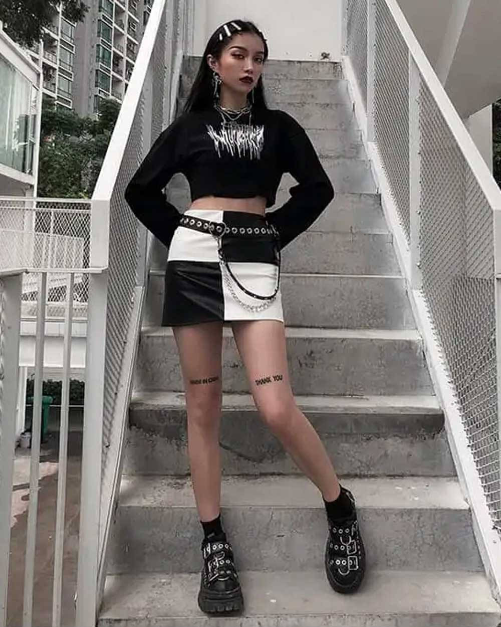 Trendy Estetiese Emo Punk Muurpapier