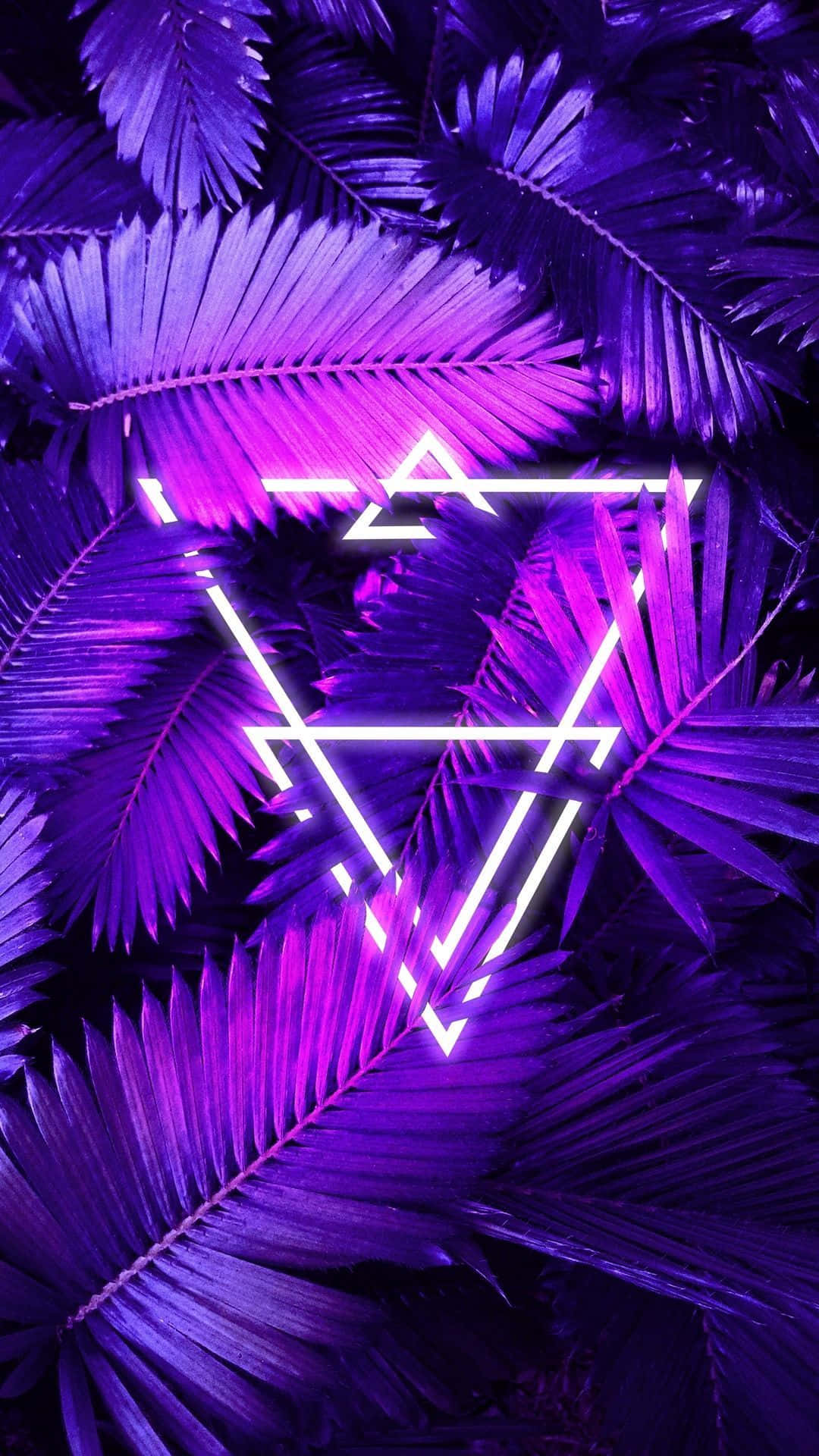 Trendy Neon Woudblare iPhone Muurpapier