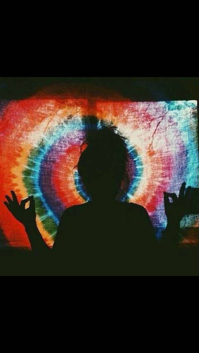 Trippige Estetiese Meditasie Tie-dye Agtergrond Muurpapier