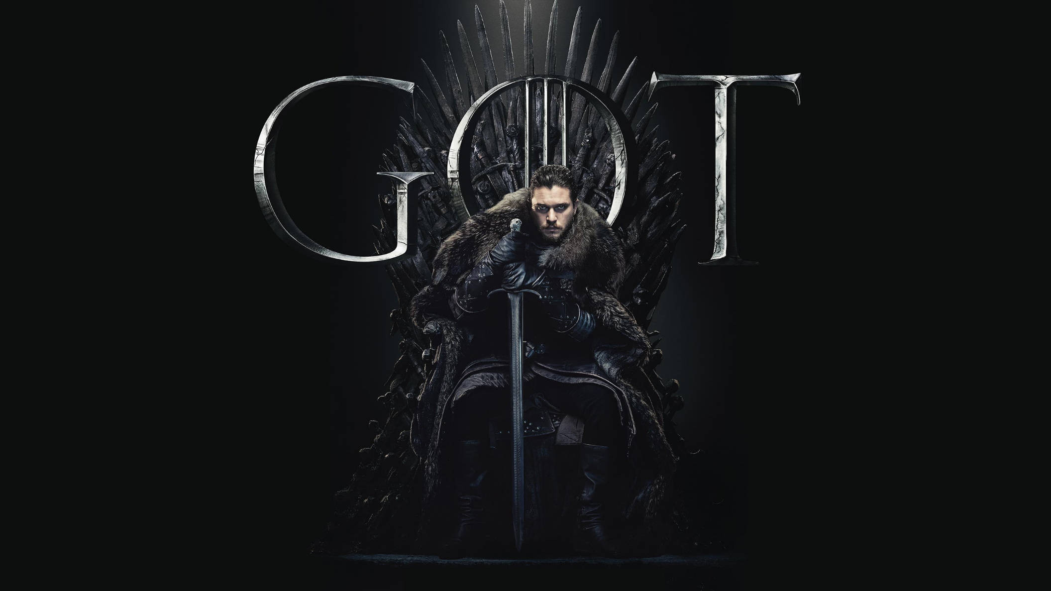 Troon Jon Snow Game of Thrones Muurpapier
