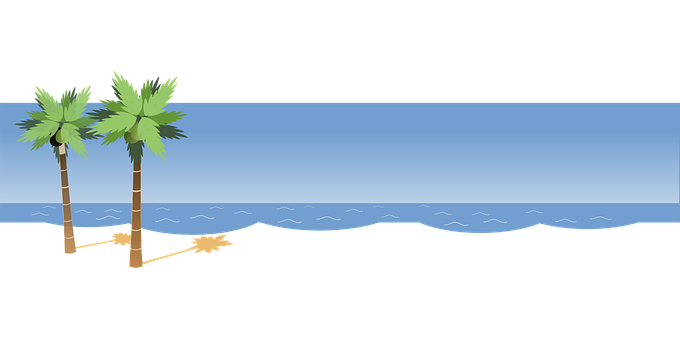 Tropiese Strand Vektor Illustrasie