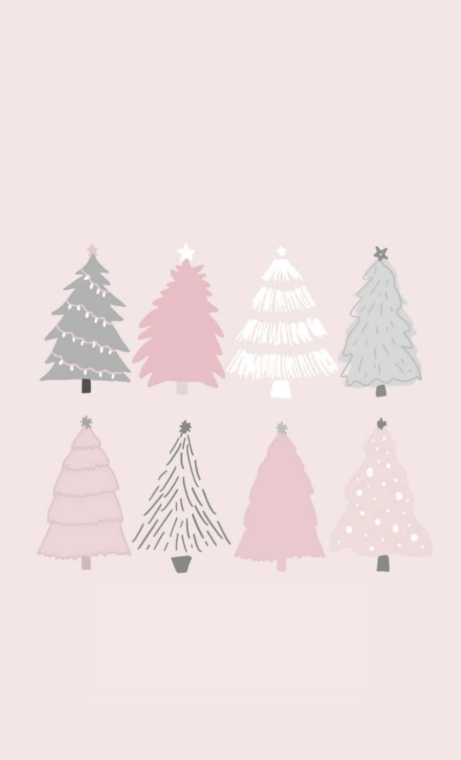 Tumblr Kersfees Kleurvolle Kersbome Muurpapier