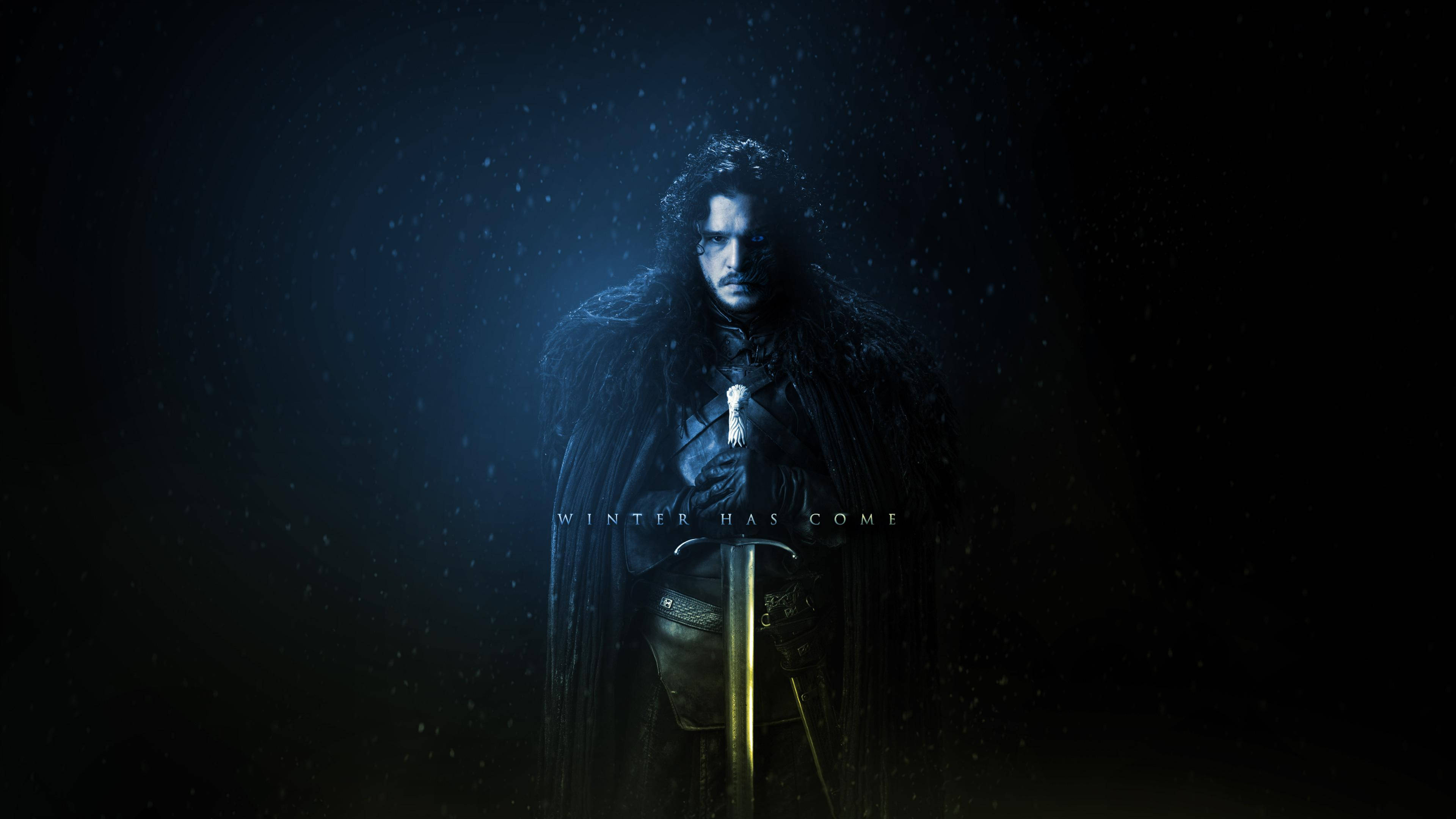 TV 4K Game Of Thrones Jon Snow Winter Het Gekom Muurpapier