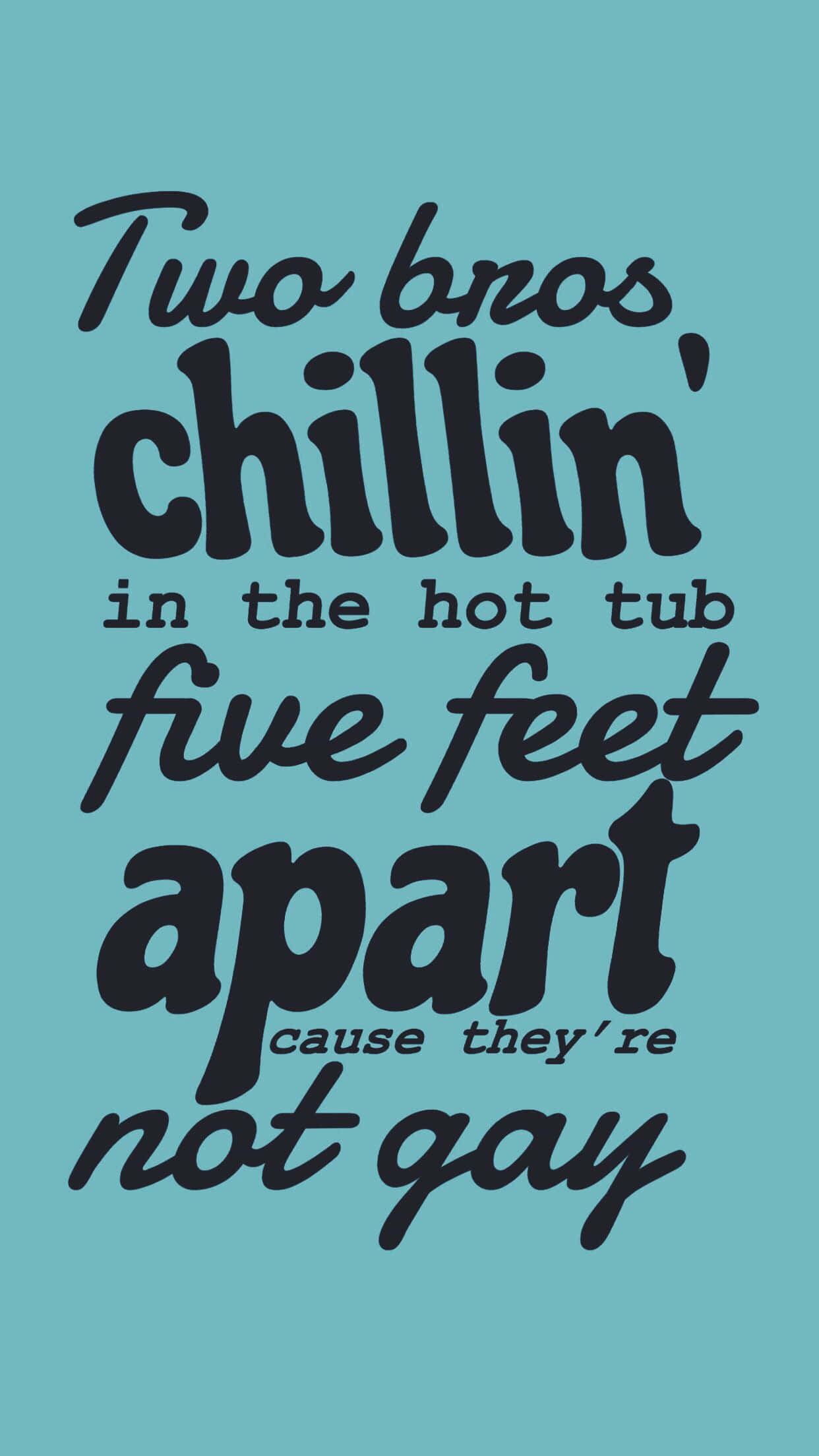 Twee Broers Chill Meme iPhone Muurpapier