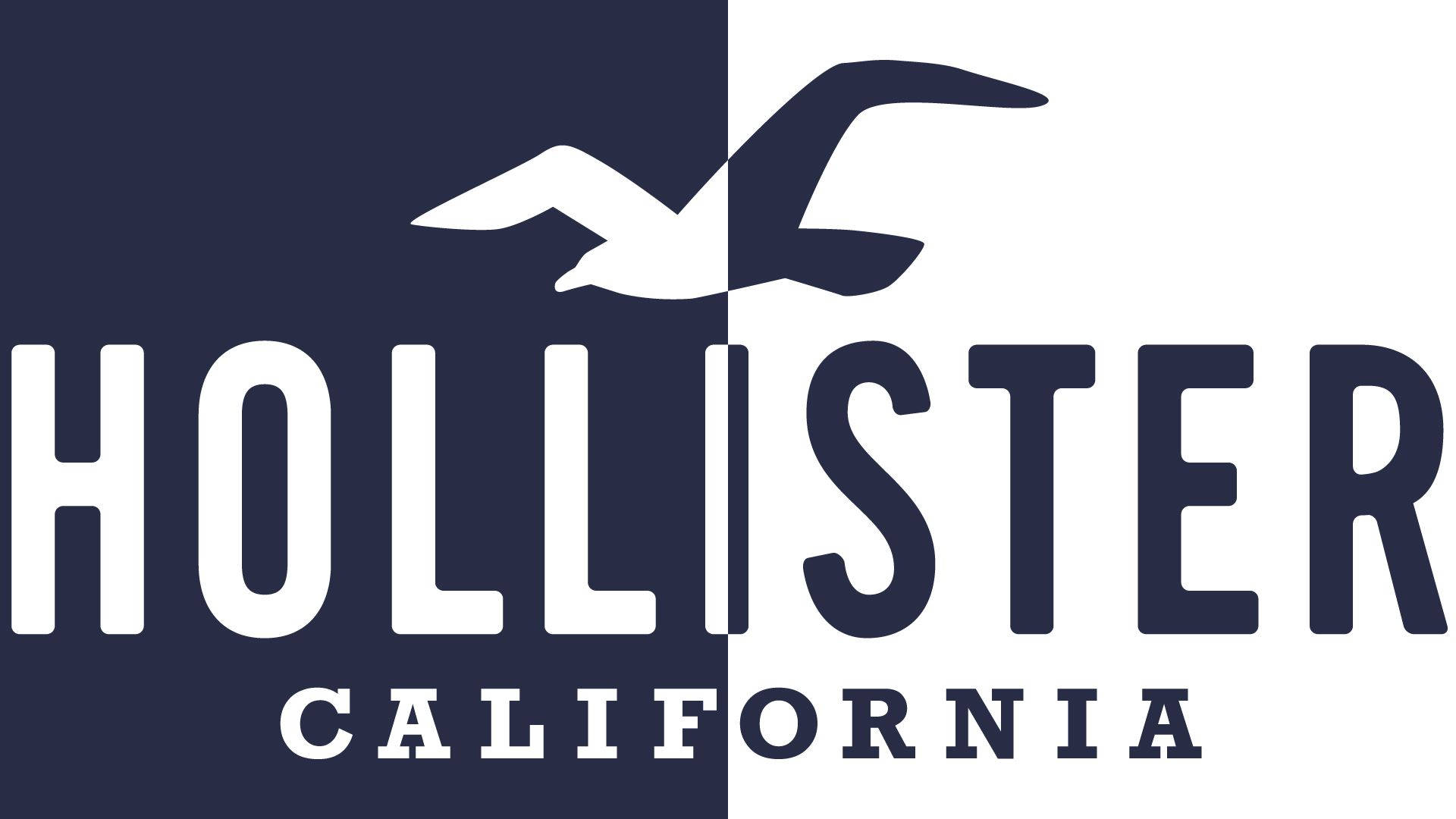 Tweekleurige Hollister-logo Muurpapier