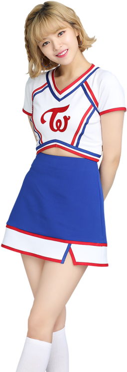 Twice-lid in cheerleaderkostuum Muurpapier