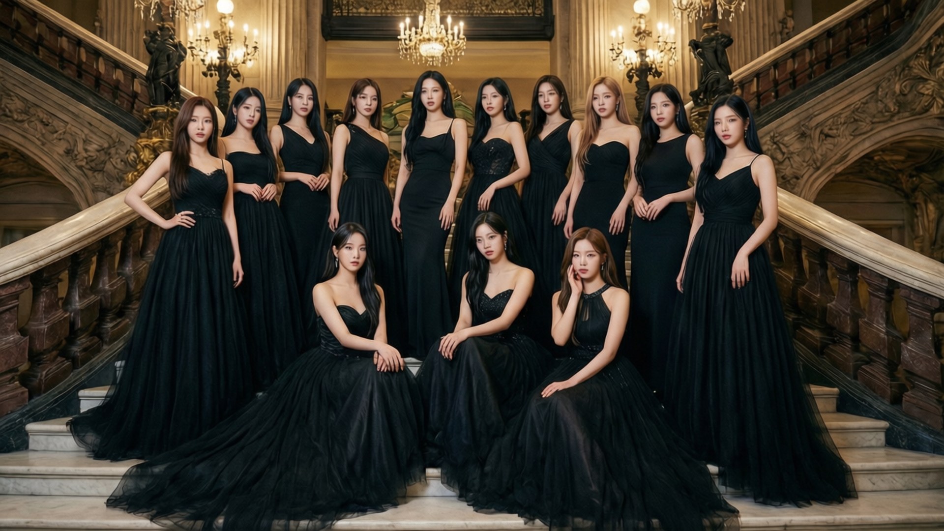 TWICE Swart Das Geleentheid Muurpapier