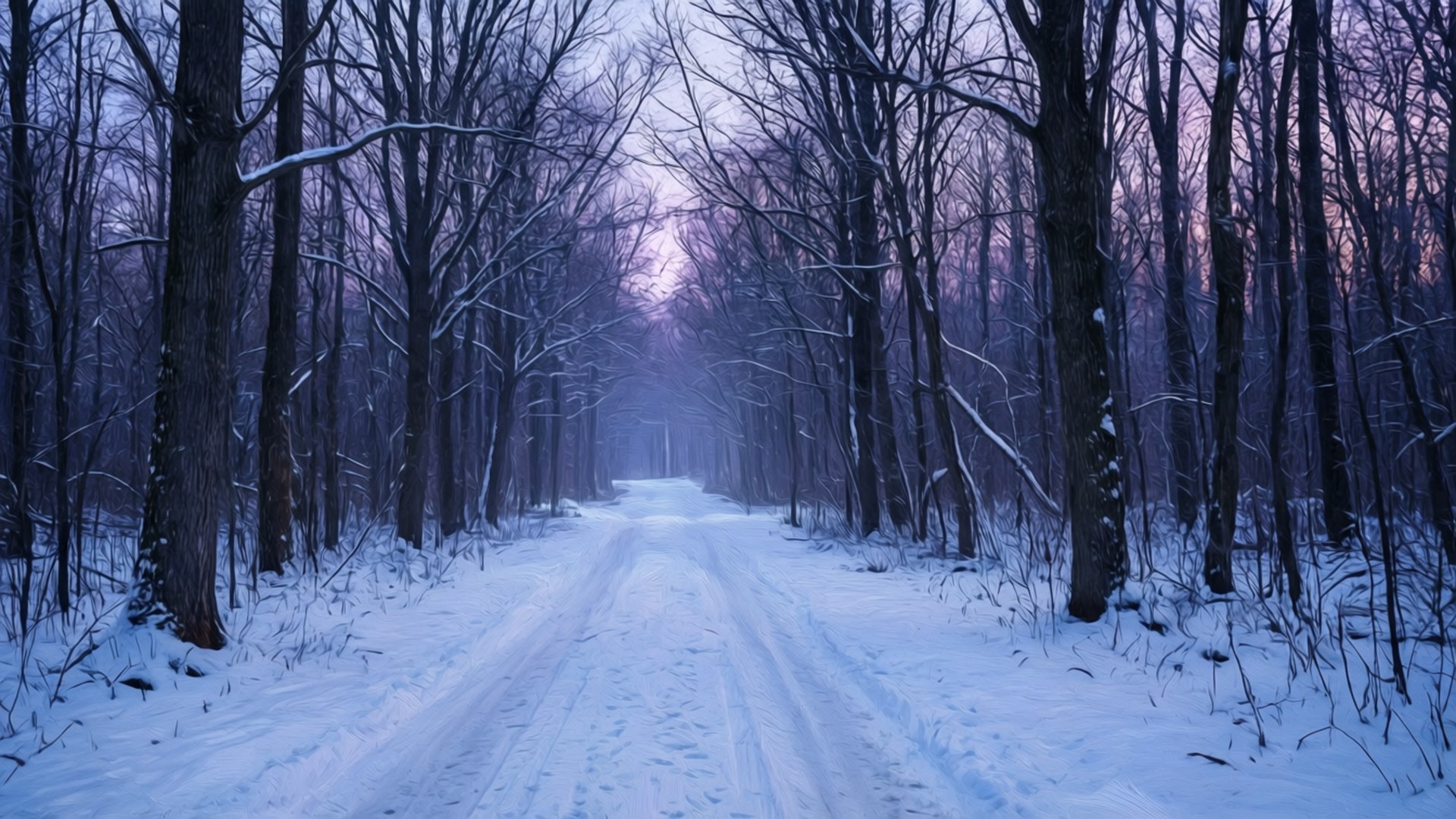 Twilight Sneeubos Muurpapier