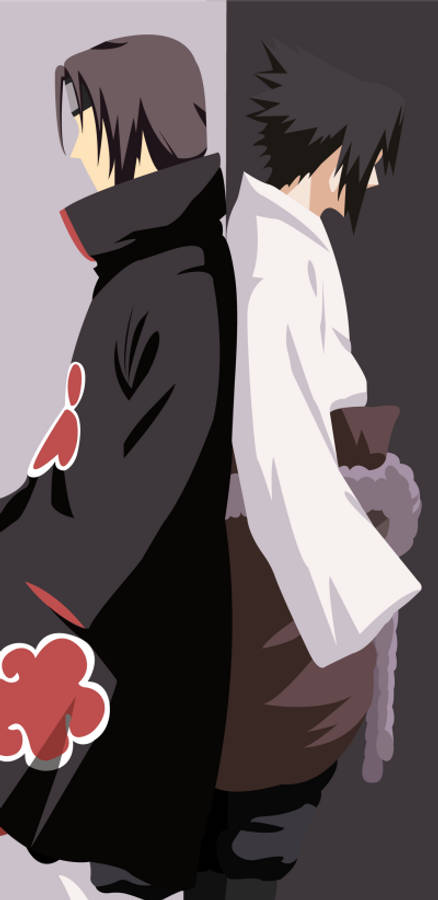 Uchiha Broers Naruto Foon Muurpapier