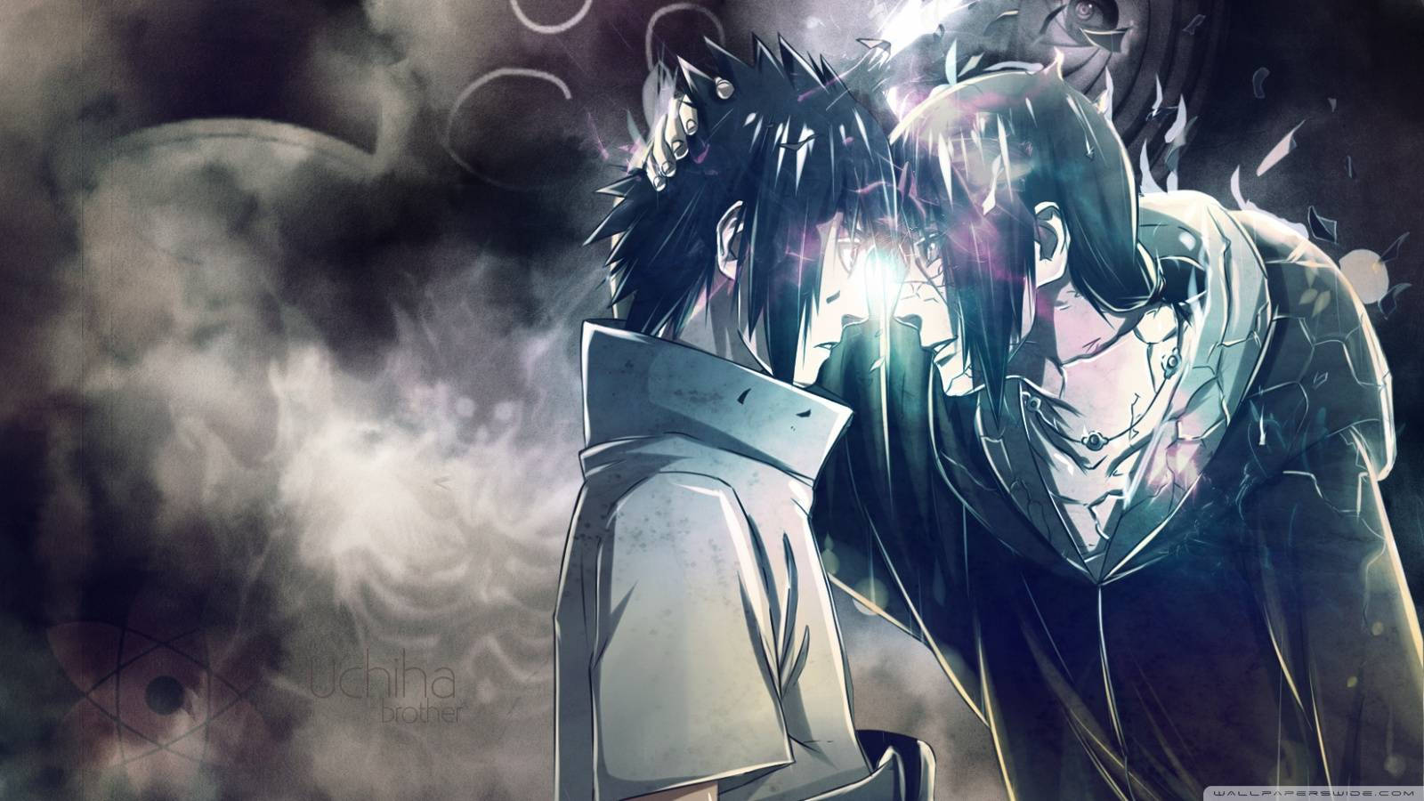 Uchiha Broers Sasuke en Itachi Muurpapier