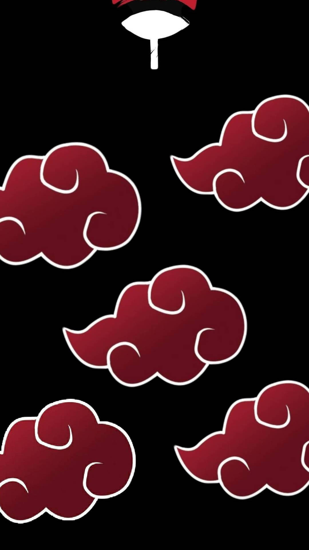 Uchiha-simbool Akatsuki-wolk iPhone Muurpapier