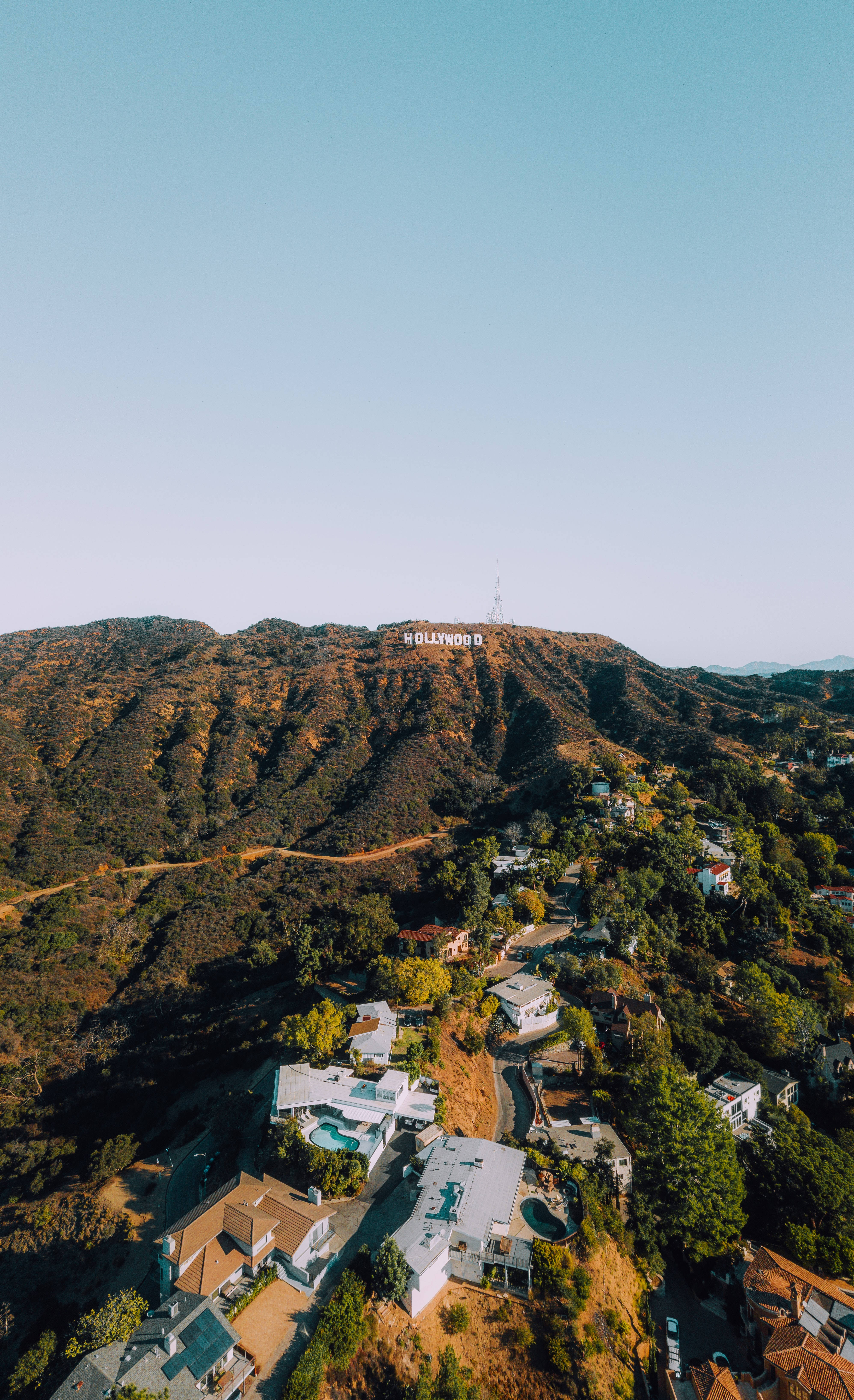 Uitgestrekte Hollywood Land Muurpapier