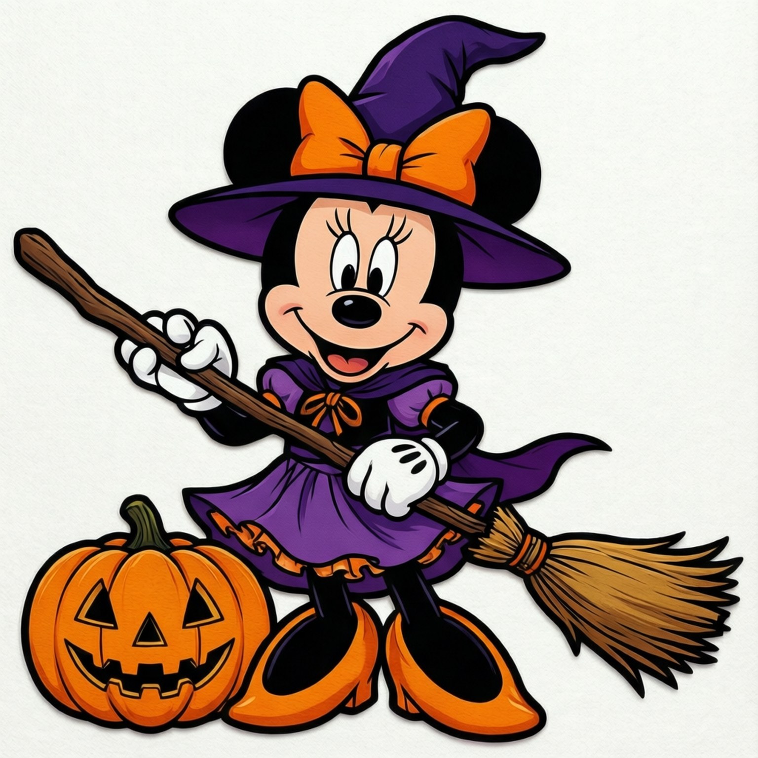 Uitknip-Heks Minnie Muurpapier