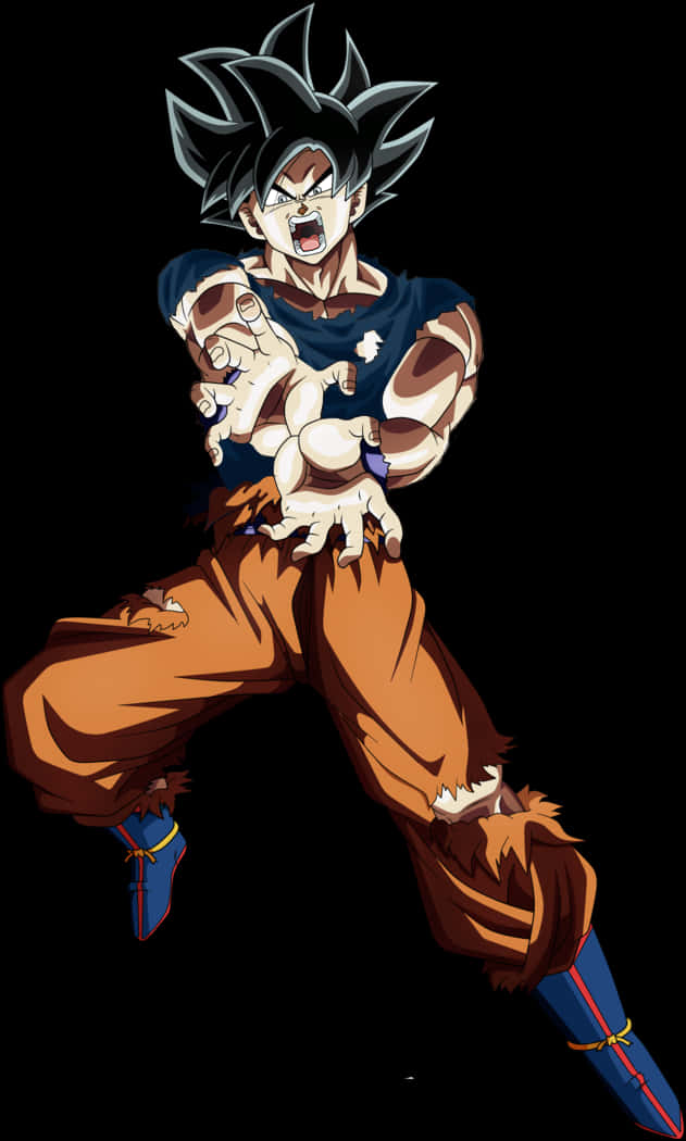 Ultra Instinct Goku Gevegshouding Muurpapier