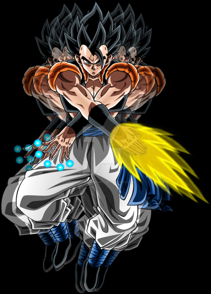 Ultra Instinct Goku Krag Houding Muurpapier