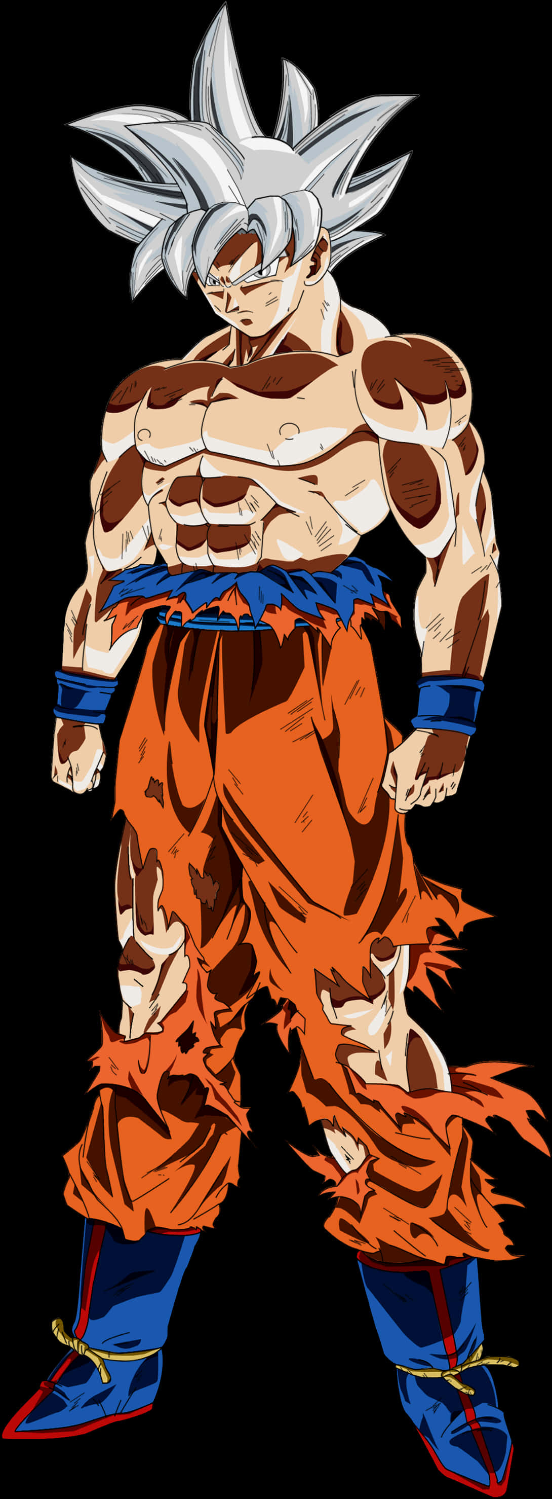 Ultra Instinct Goku Staande Posisie Muurpapier