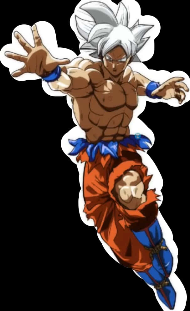 Ultra Instink Goku Aksie Posisie Muurpapier