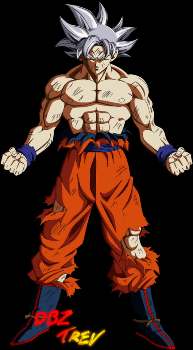 Ultra Instink Goku Krag Houding Muurpapier