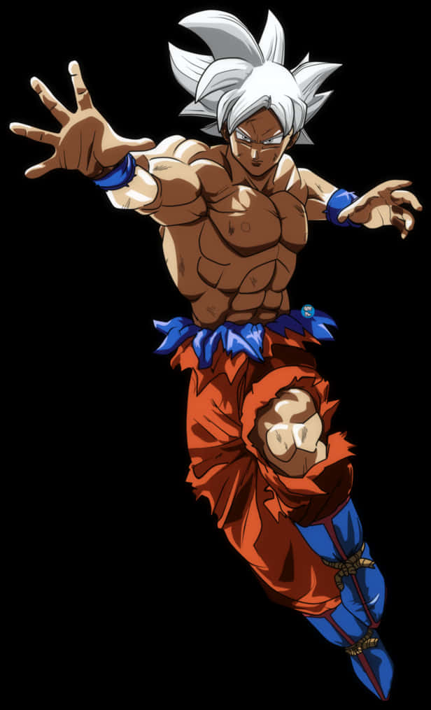 Ultra Instinkt Goku Aksiehouding Muurpapier