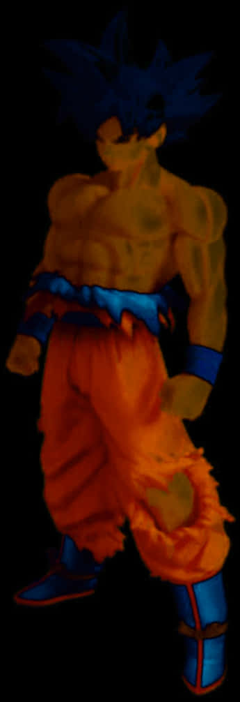 Ultra Instinkt Goku Gloed Aura Muurpapier