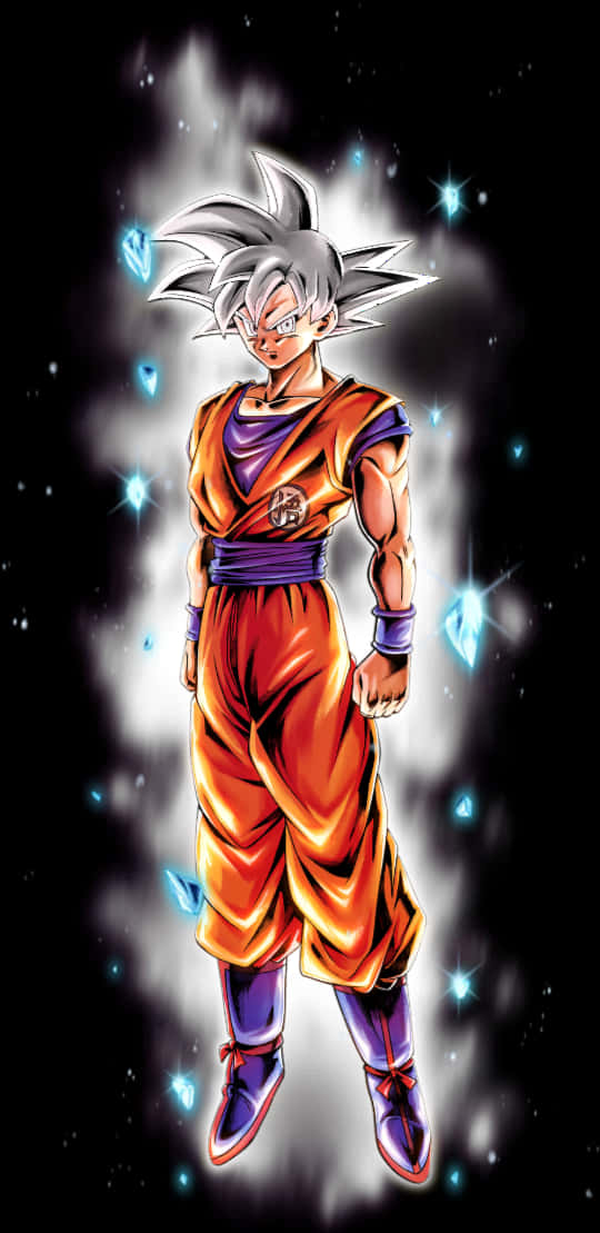 Ultra Instinkt Goku Kosmiese Aura Muurpapier