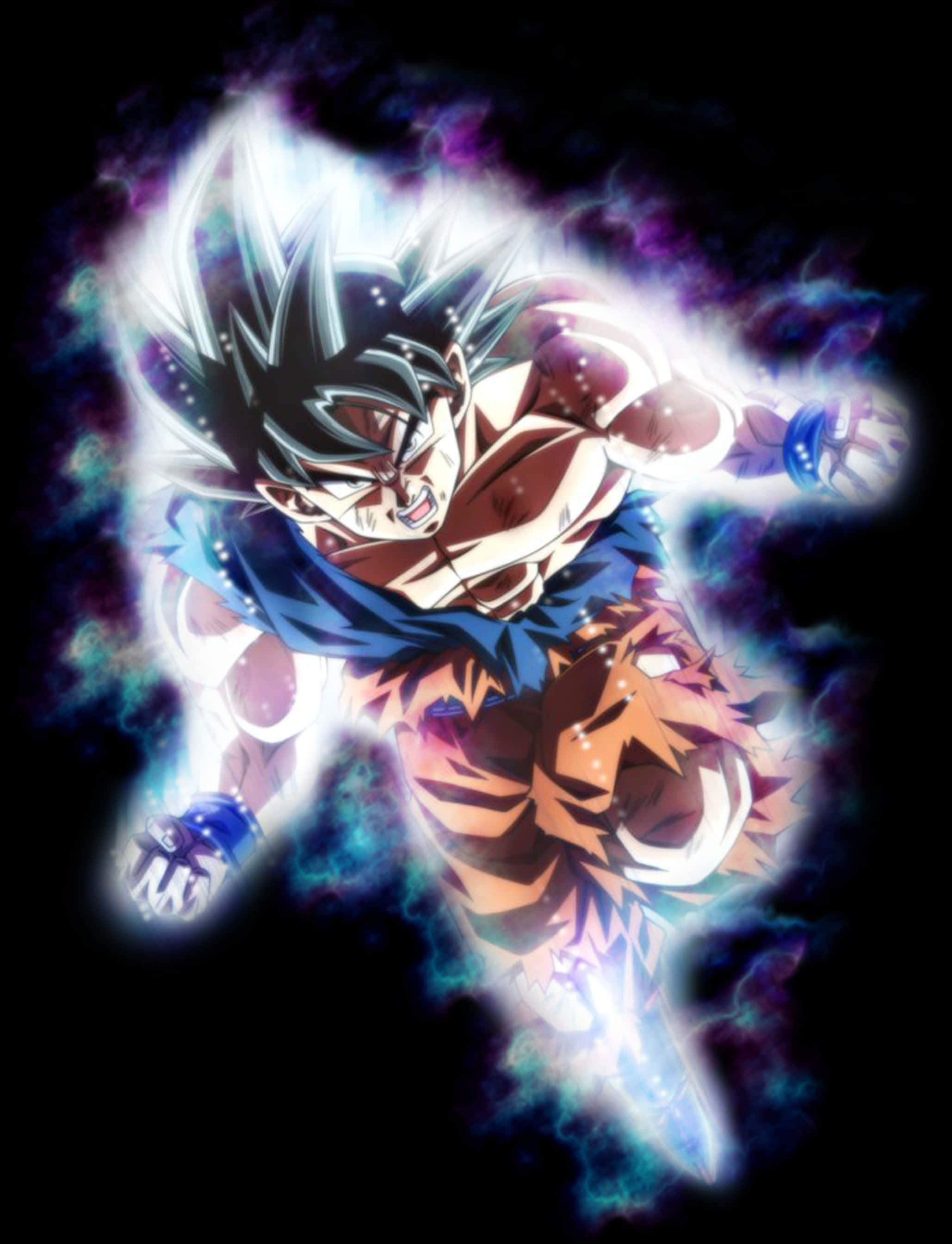 Ultra Instinkt Goku Krag Aura Muurpapier