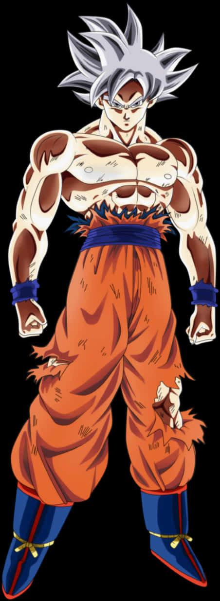 Ultra Instinkt Goku Krag Houding Muurpapier