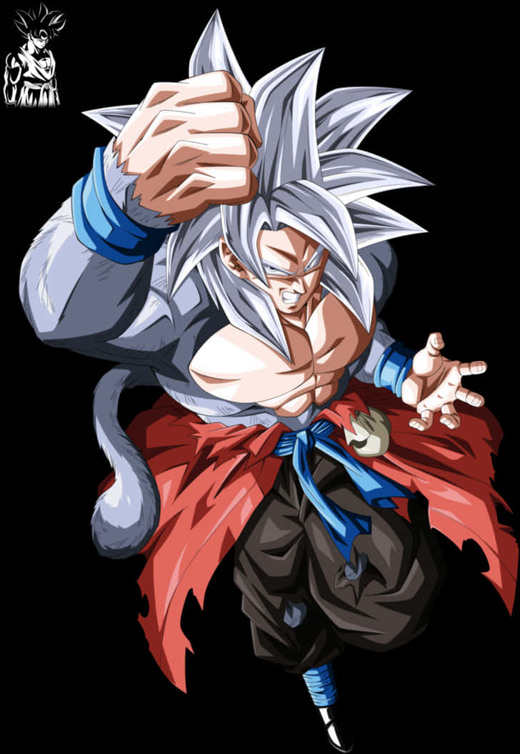 Ultra Instinkt Goku Krag Houding Muurpapier