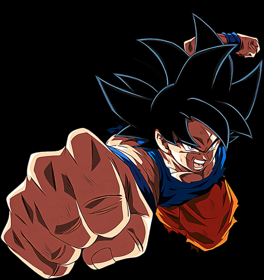 Ultra Instinkt Goku Kragstoot Muurpapier