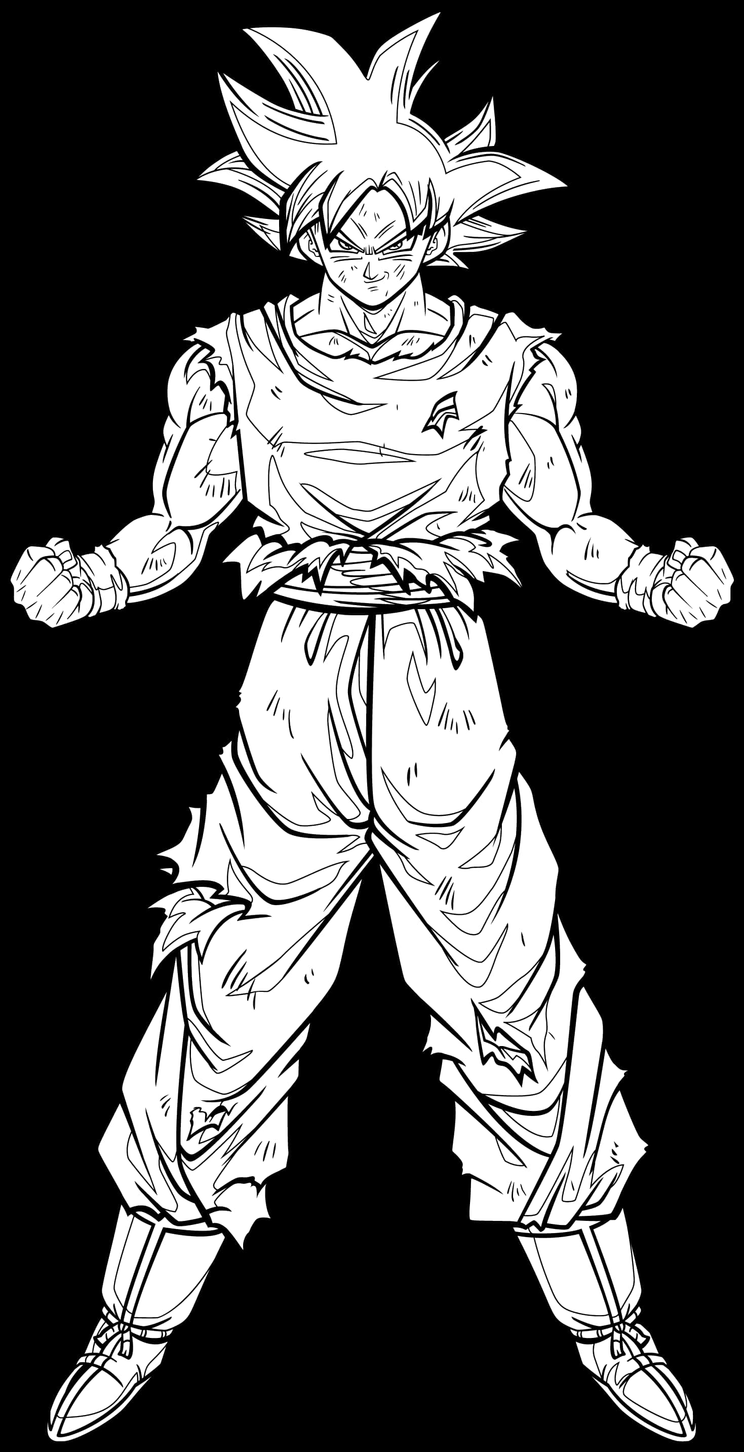 Ultra Instinkt Goku Lynkuns Muurpapier