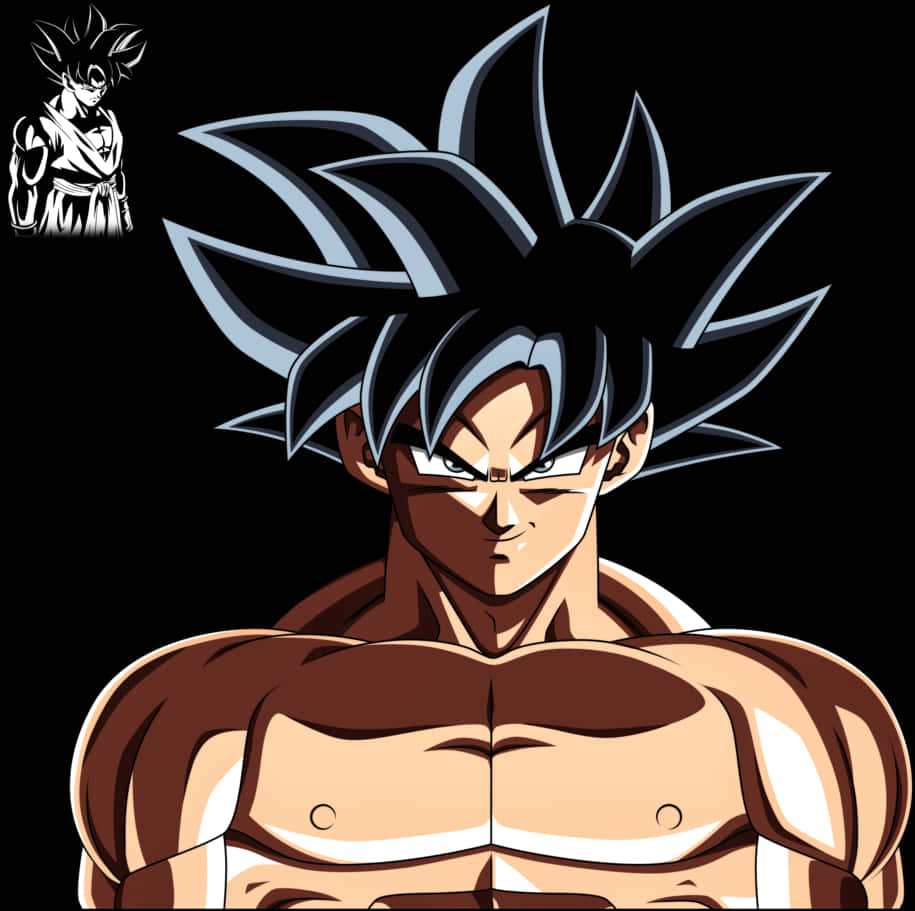 Ultra Instinkt Goku Portret Muurpapier
