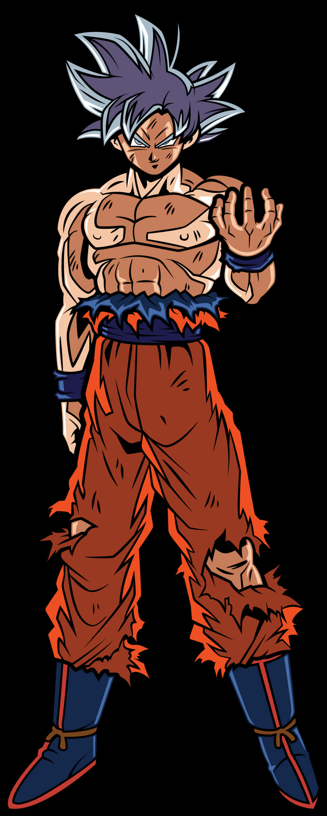 Ultra Instinkt Goku Posisie Muurpapier