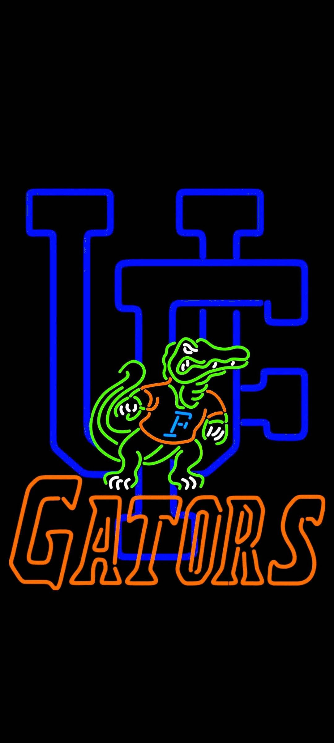 Universiteit van Florida Gators Neonligte Muurpapier