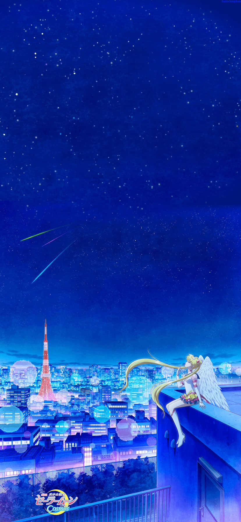 Usagi Tsukino, die Sailor Moon, wat die Aarde beskerm Muurpapier