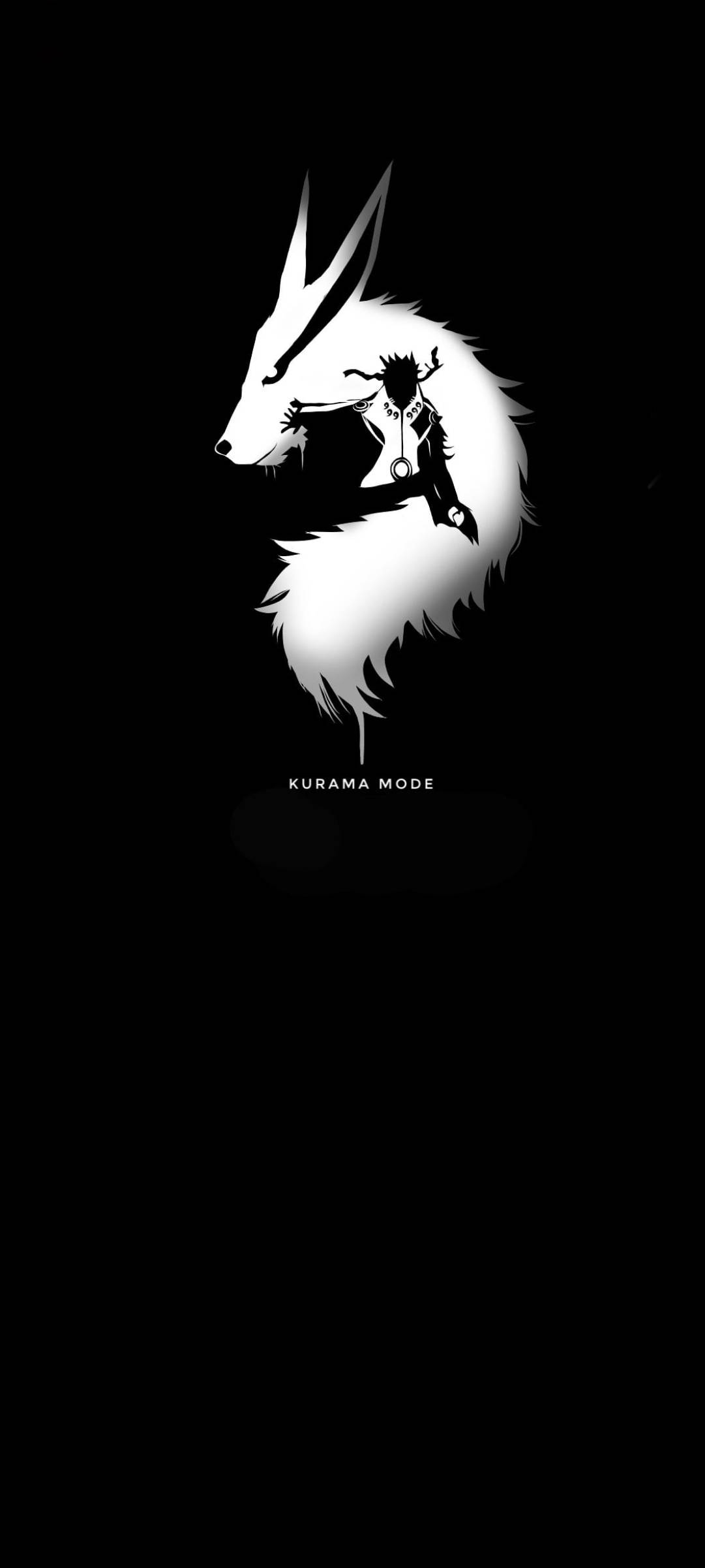 Uzumaki Naruto Swart Kurama Modus Muurpapier